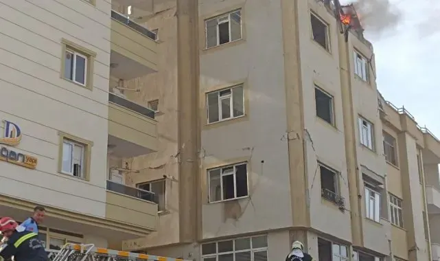 Gaziantep'te korkutan teras yangını
