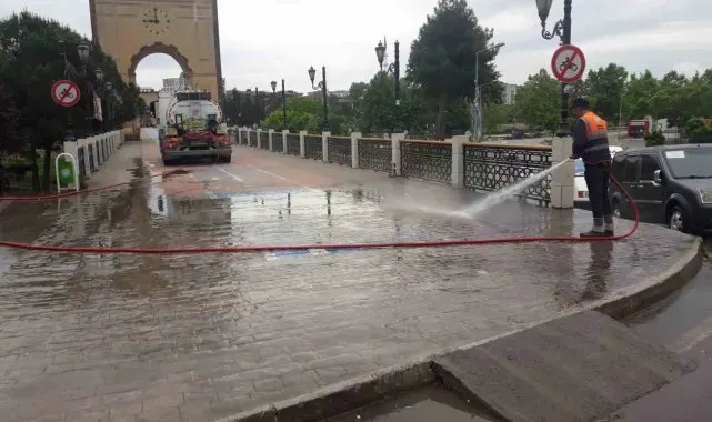 Çarşamba'da temizlik çalışması
