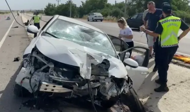 Gönen'de tek taraflı trafik kazası: 1 yaralı