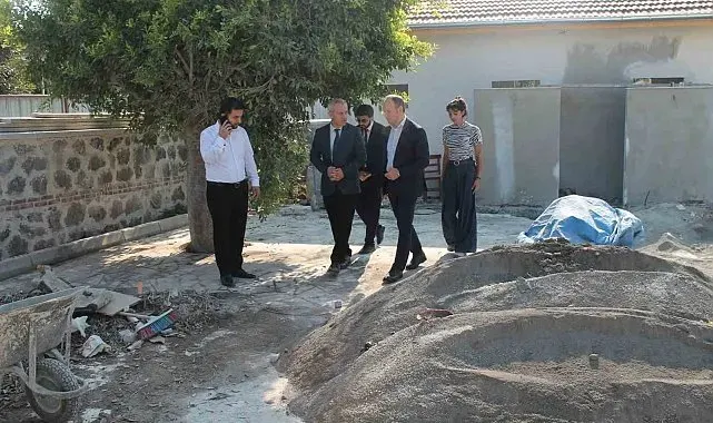 Erzin Mustafalı Camii'ndeki restorasyon çalışmaları sürüyor