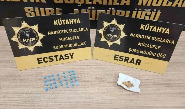 Kütahya'da bir şahsın üzerinde uyuşturucu ele geçirildi