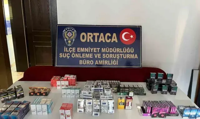 Ortaca'da bandrolsüz sigara ele geçirildi