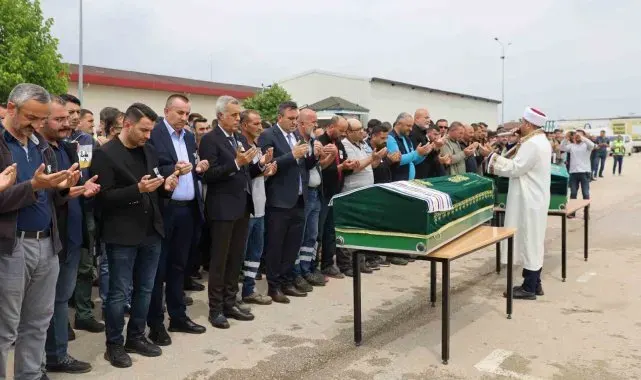 Mesai arkadaşları tarafından son yolculuklarına uğurlandılar