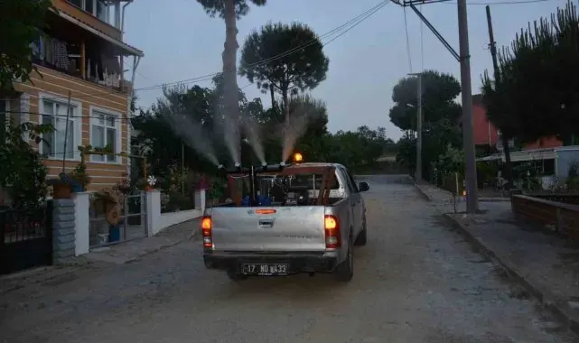 Lapseki Belediyesi sinek ve haşerelere karşı ilaçlama çalışmalarına başladı