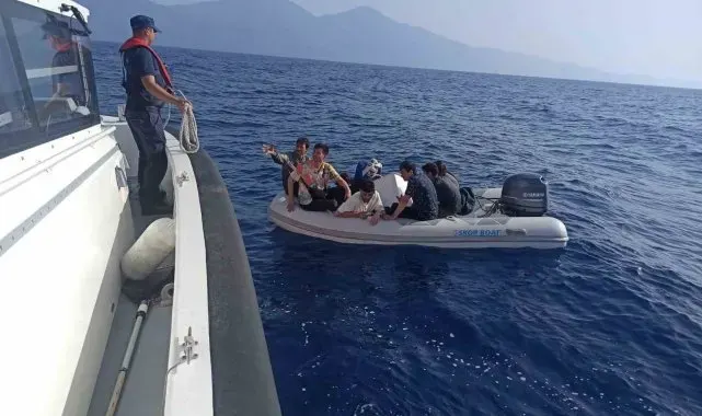 Aydın'da 8 düzensiz göçmen kurtarıldı