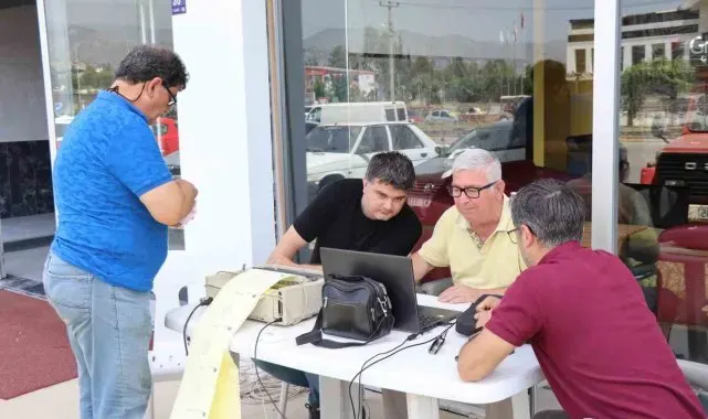 Nazilli Belediyesi mobil vezne aracı hizmetini sürdürüyor