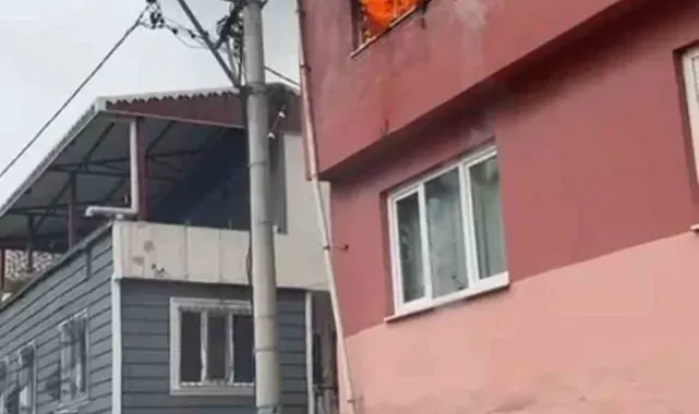 Bursa'da ev alev alev yandı
