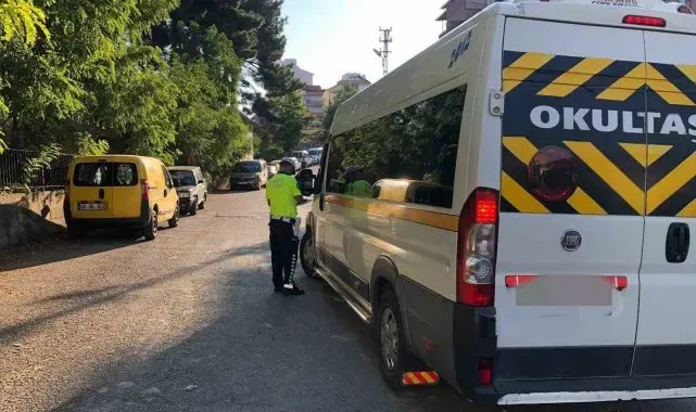 Sinop'ta 3 servis aracına ceza