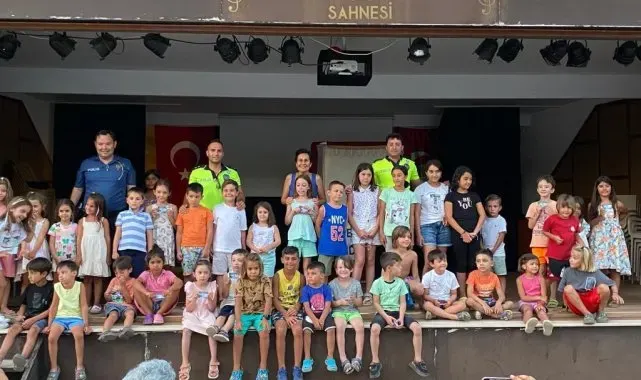 Datça'da çocuklara trafik eğitimi verildi