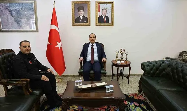 Vali Taşolar, AFAD Müdürü Tuncer Şeyda'yı kabul etti