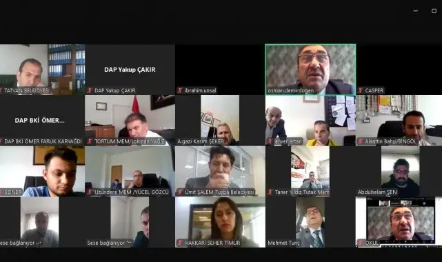 DAP ve uygulayıcı kuruluşlarla çevrimiçi toplantı