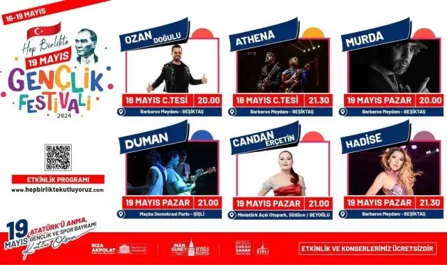 İstanbul'da üç ilçeden ortak "Hep Birlikte 19 Mayıs Gençlik Festivali"