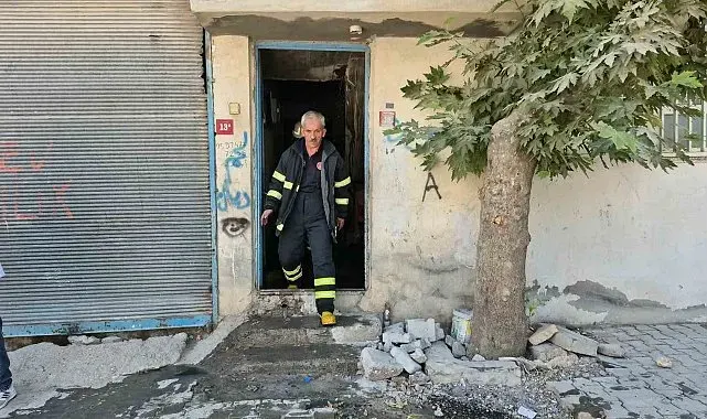 Çamaşır makinesinden çıkan yangın korkuttu