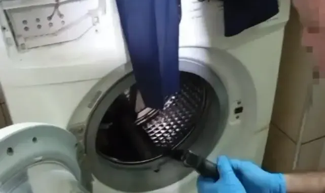 Ruhsatsız tabancalar, çamaşır makinesinden çıktı