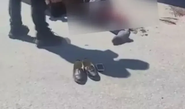 Yaşlı kadının tır altında kaldığı kaza anı kamerada