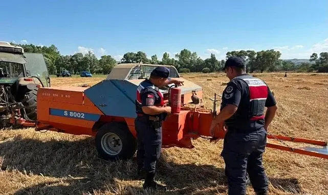 Bolu'da jandarmadan hasat döneminde yangın denetimi