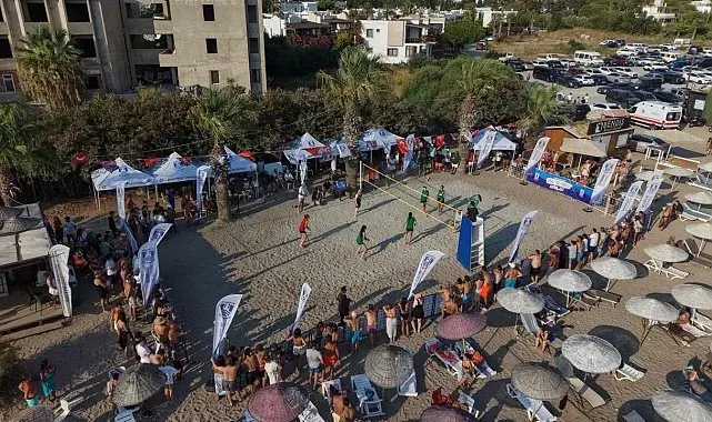Bodrum'da plaj voleybolu heyecanı