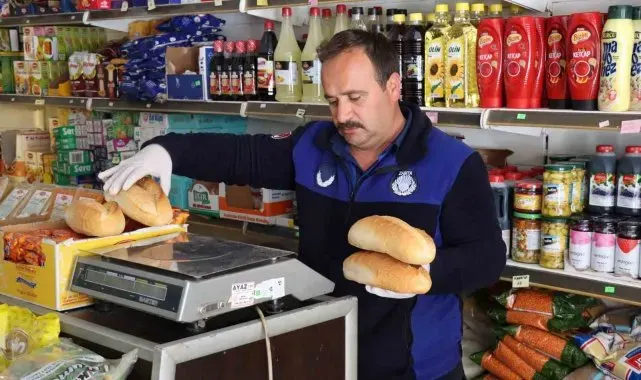 Günyüzü zabıta ekiplerinden ekmek gramaj denetimi