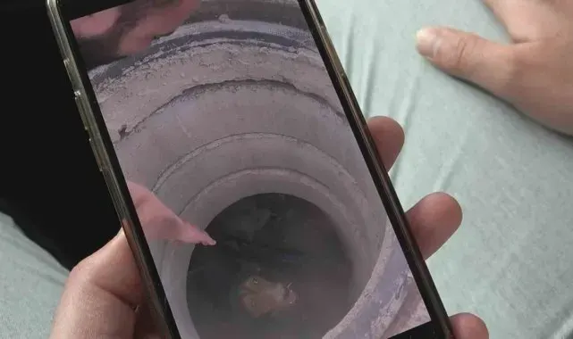 Rögara düşen köpeği böyle kurtardı...O anları anlattı