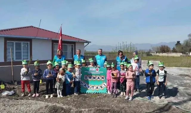 Kahramanmaraş'ta Kur'an kursu öğrencileri fidan dikti