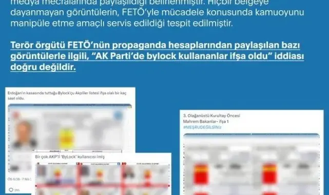 DMM: "'AK Parti'de bylock kullananlar ifşa oldu' iddiası doğru değildir"