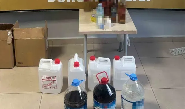 Ankara'da sahte alkol üretimi yapan şahıs yakalandı