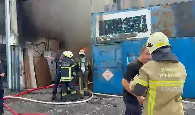 Koltuk imalathanesinde korkutan yangın