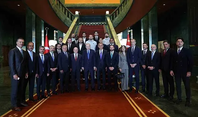 Cumhurbaşkanı Erdoğan, Trendyol Süper Lig'e çıkan takımları kabul etti