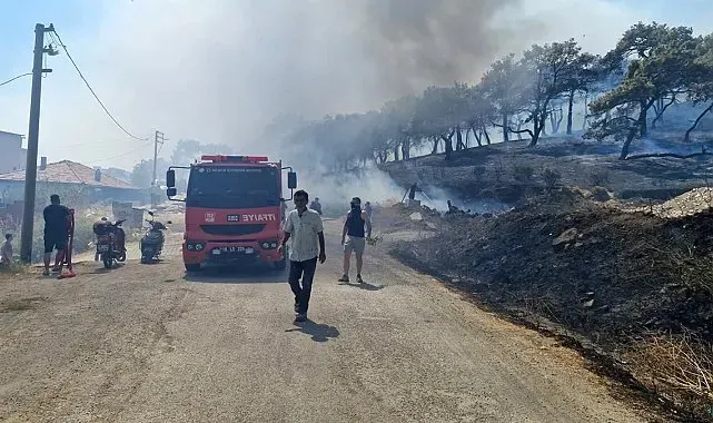 Kazdağları eteklerinde yangına 9 uçak 6 helikopter ile müdahale ediliyor