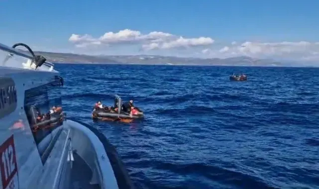 Ayvacık'ta 91 kaçak göçmen kurtarıldı, 24 kaçak göçmen yakalandı