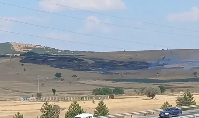 Kütahya'da otluk alanda çıkan yangın bekçi kulübesine sıçradı