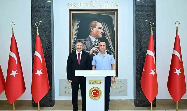 Hava Kuvvetleri Komutanlığına atanan Orgeneral Dalkıran'dan Vali Yılmaz'a veda ziyareti
