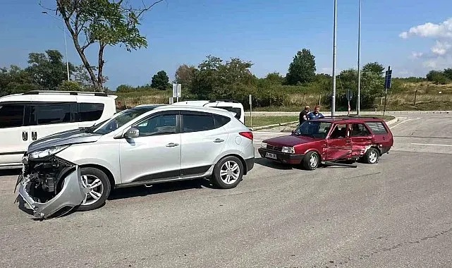 Samsun'da kavşakta kaza: 1 yaralı