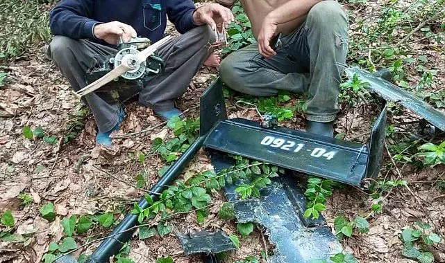 Sinop'ta ormanlık alanda İHA parçaları bulundu