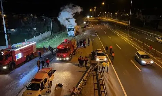 Kimyasal madde yüklü tankerde yaşanan sızıntı ekipleri alarma geçirdi