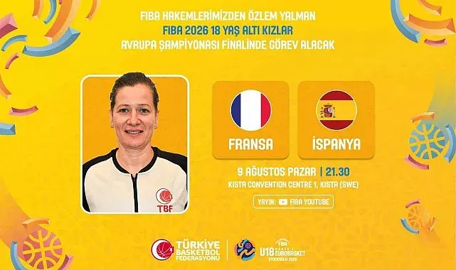 FIBA 18 Yaş Altı Kızlar Avrupa Şampiyonası finalinde Özlem Yalman görev yapacak