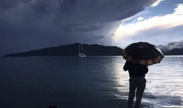 Marmaris'te sağanak yağışlı hava etkisini sürdürüyor