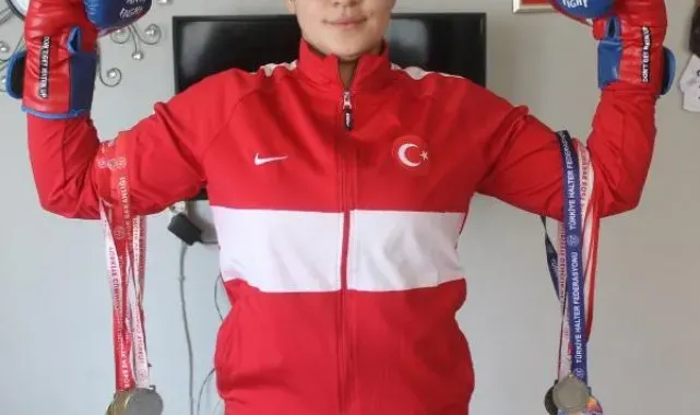 Babasının ısrarıyla haltere başlayan Medine, Türkiye şampiyonu oldu
