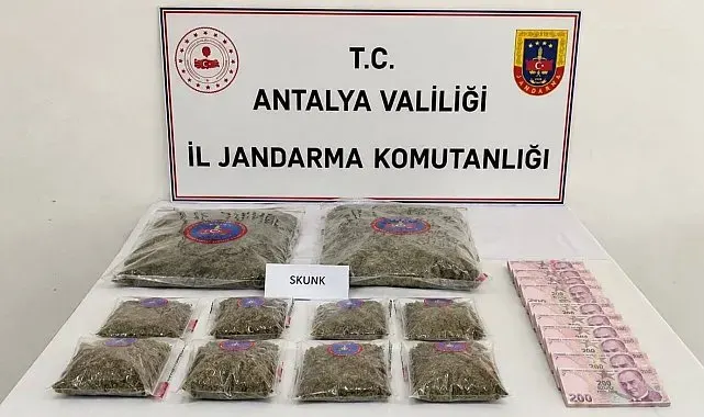 Antalya'da 5 kilogram skunk esrar maddesi ele geçirildi