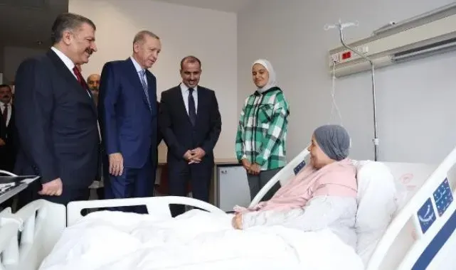 Cumhurbaşkanı Erdoğan, Gazze'den getirilen hastaları ziyaret etti