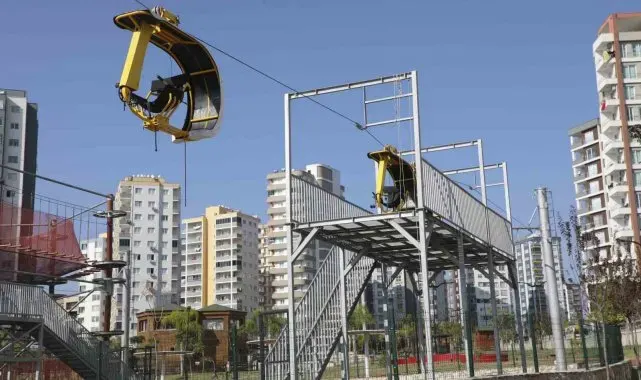 Sarıçam Atatürk Parkı'nda teleferik ve zıpzıp hizmete girecek