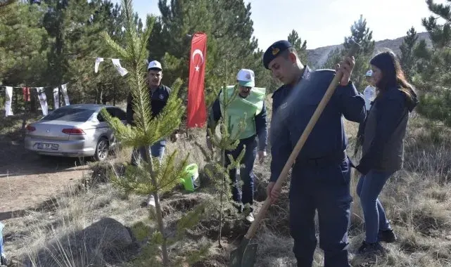 Tomarza'da fidanlar toprakla buluştu