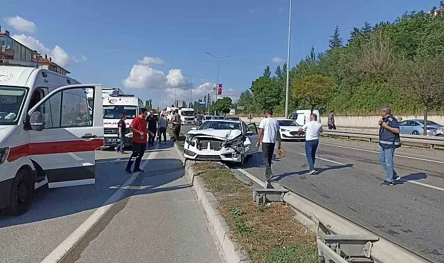 Havza'da zincirleme trafik kazası: 2 yaralı
