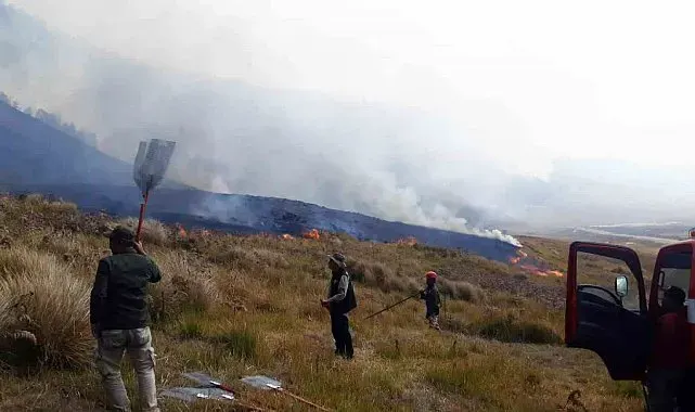 Endonezya'daki Bromo Dağı Milli Parkı'nda günlerdir süren yangın söndürülemiyor