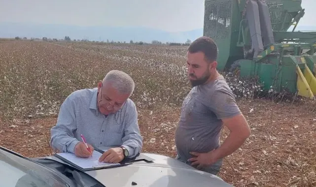 Efeler'de beyaz altın hasat kontrolleri devam ediyor