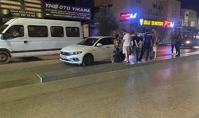 İşyeri bahçesinde mangal yakan ailenin aniden yola fırlayan 2 yaşındaki çocuğu ölümden döndü