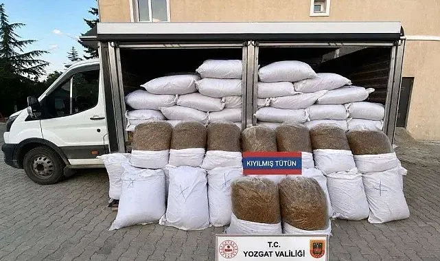Yozgat'ta piyasa değeri 1 milyon 440 bin lira olan kaçak tütün ele geçirildi