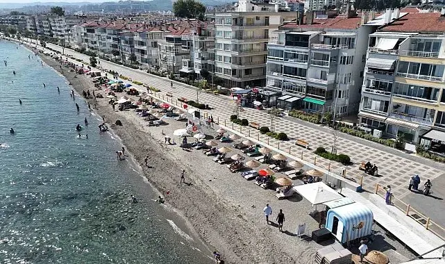 Mudanya'da plajlar ful çekiyor