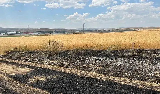 Yozgat'ta yaklaşık 10 dönüm ekili arazi yandı