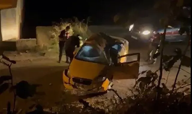 Giresun'da ticari taksi şarampole yuvarlandı: 1 ölü